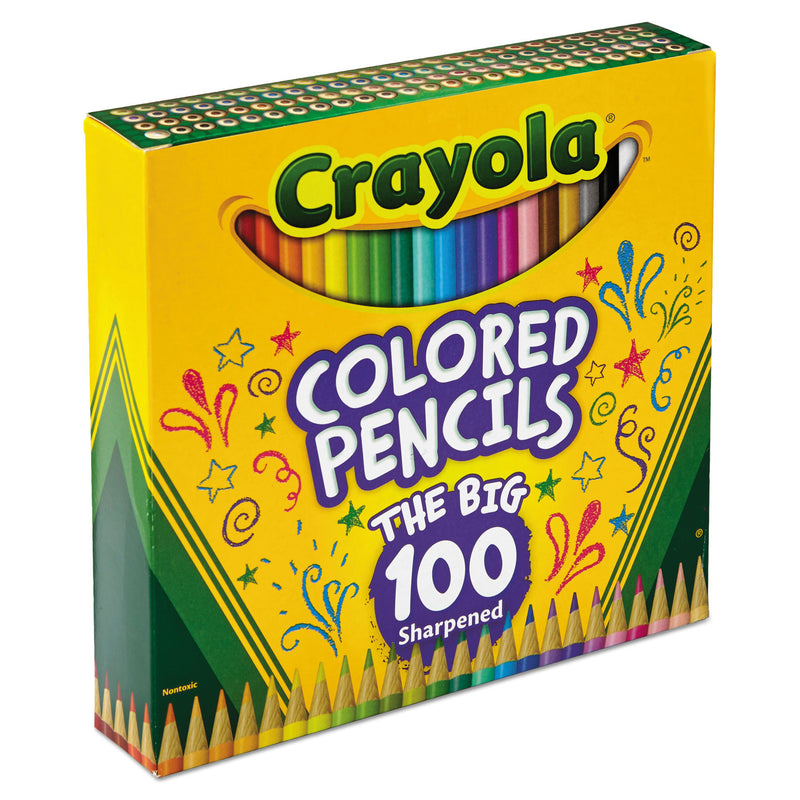 Crayola Long-Length Colored Pencil Set, 3.3 mm, 2B (