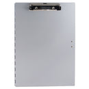 Saunders Tuffwriter Recycled Aluminum Storage Clipboard, 0.5" Clip Capacity, Holds 8.5 x 11 Sheets, Silver