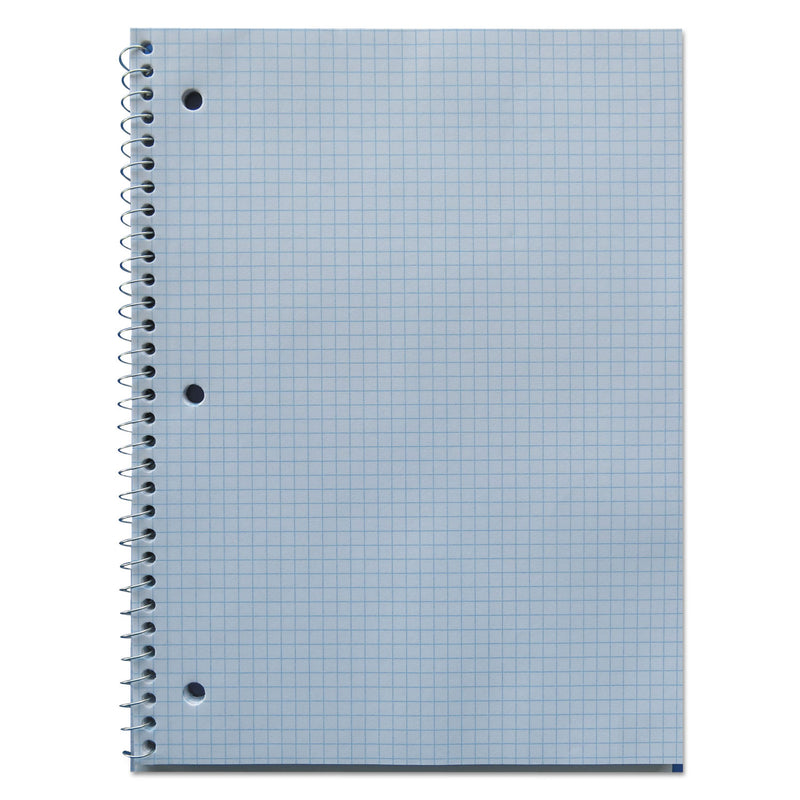 Universal Wirebound Notebook, 1 Subject, Quadrille Rule, Black Cover, 10.5 x 8, 70 Sheets