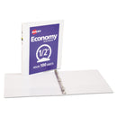 Avery Economy View Binder with Round Rings , 3 Rings, 0.5" Capacity, 11 x 8.5, White, (5706)