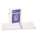 Avery Economy View Binder with Round Rings , 3 Rings, 1.5" Capacity, 11 x 8.5, White, (5726)