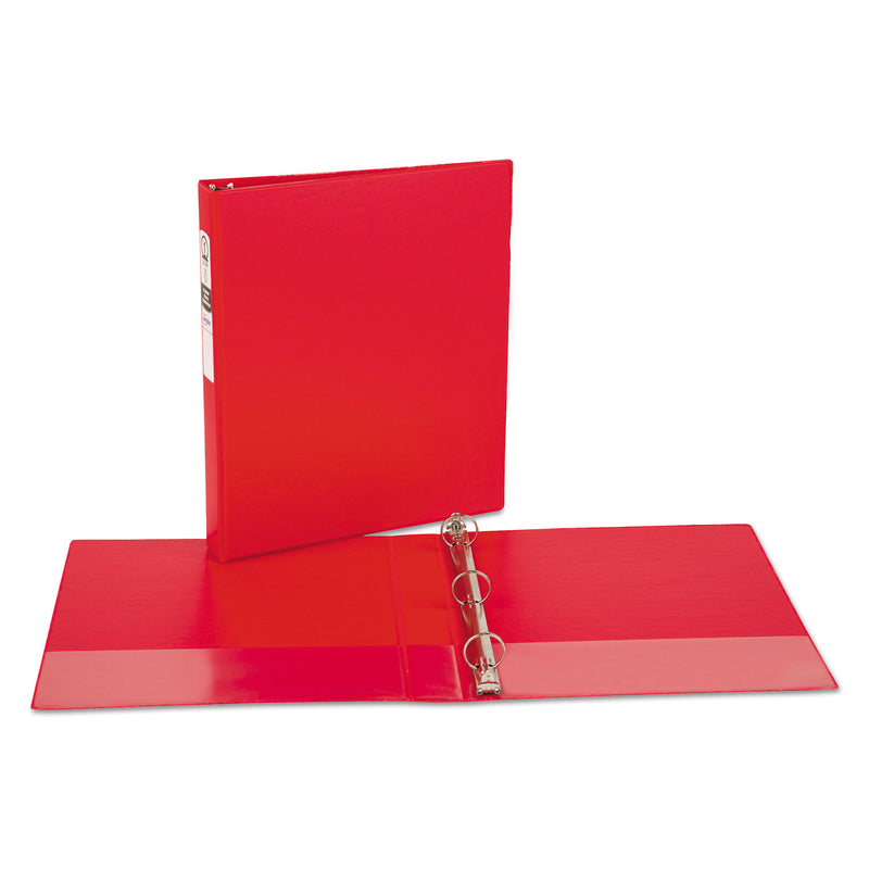 Avery Economy Non-View Binder with Round Rings, 3 Rings, 1" Capacity, 11 x 8.5, Red, (3310)
