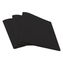 Universal Two-Pocket Plastic Folders, 100-Sheet Capacity, 11 x 8.5, Black, 10/Pack