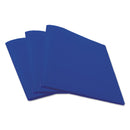 Universal Two-Pocket Plastic Folders, 100-Sheet Capacity, 11 x 8.5, Navy Blue, 10/Pack