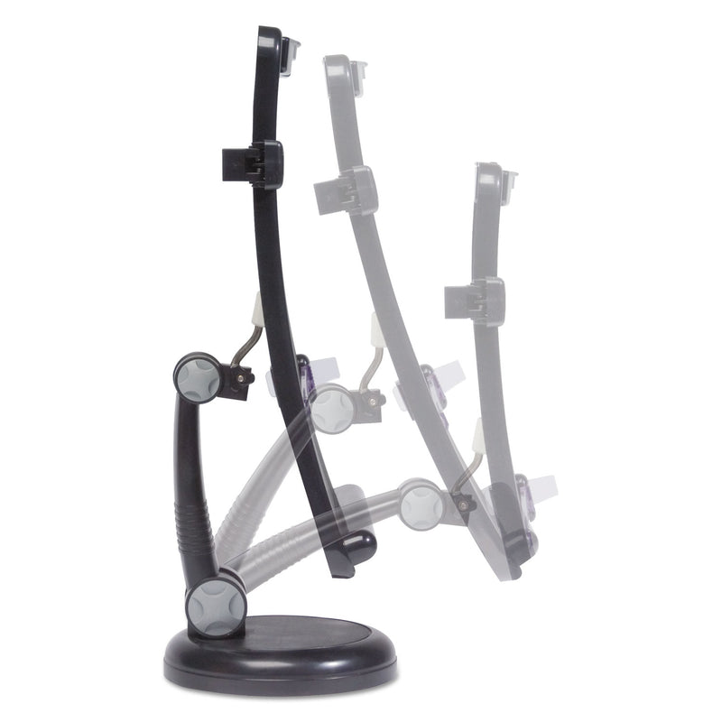 Kelly Computer Supply Copyholder with Curved Tray and Weighted Base, 75 Sheet Capacity, Plastic, Black