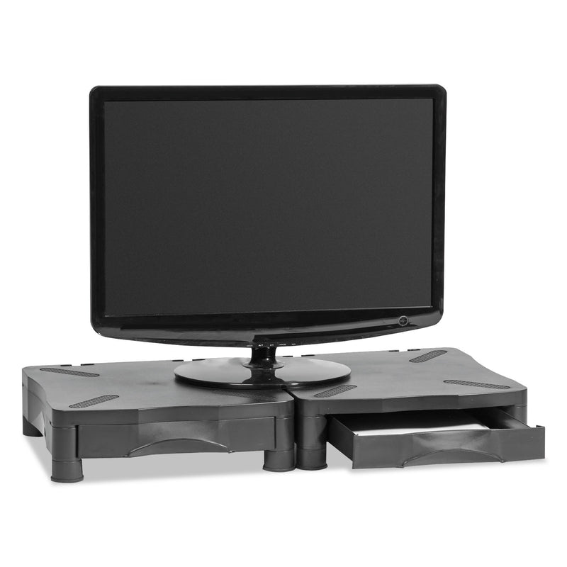 Kelly Computer Supply Monitor Stand, 13.25" x 13.5" x 2.75" to 4", Black, Supports 60 lbs