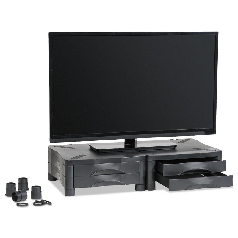 Kelly Computer Supply Monitor Stand, 13" x 13.5" x 4.75" to 5.75", Black, Supports 60 lbs