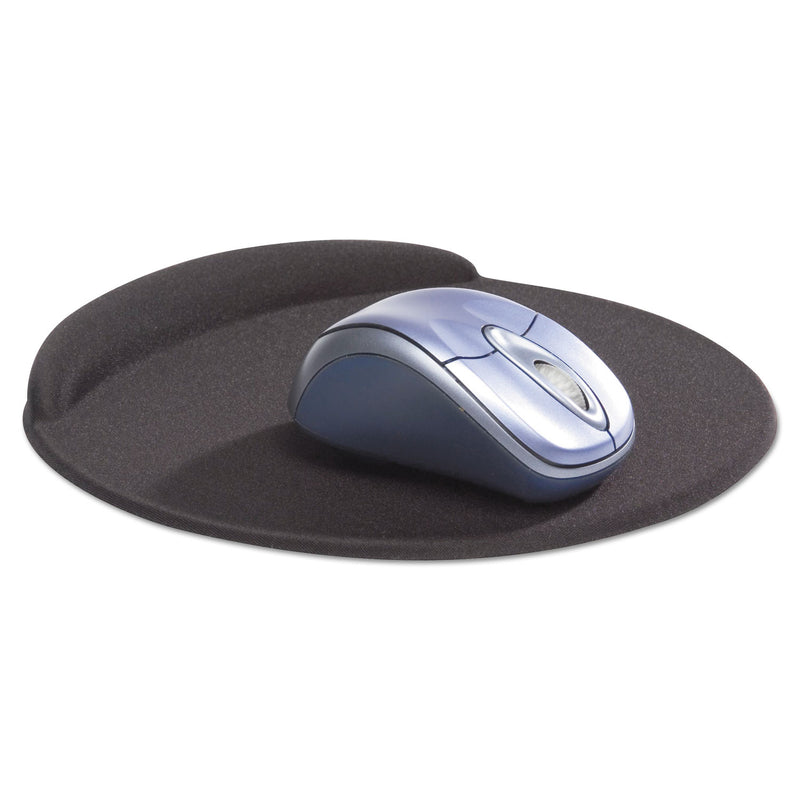 Kelly Computer Supply Viscoflex Oval Mouse Pad, 8" dia., Black