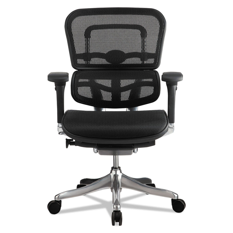 Eurotech Ergohuman Elite Mid-Back Mesh Chair, Supports Up to 250 lb, 18.11" to 21.65" Seat Height, Black