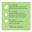 Seventh Generation Free and Clear Baby Wipes, 7 x 7, Refill, Unscented, White, 256/Pack, 3 Packs/Carton