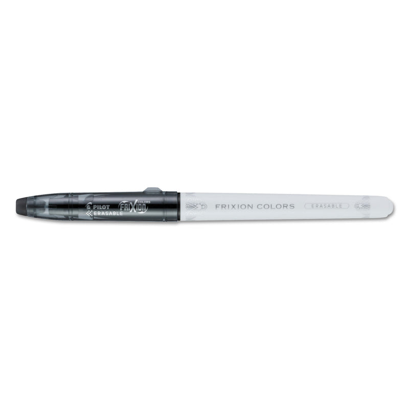 Pilot FriXion Colors Erasable Porous Point Pen, Stick, Bold 2.5 mm, Black Ink, White Barrel