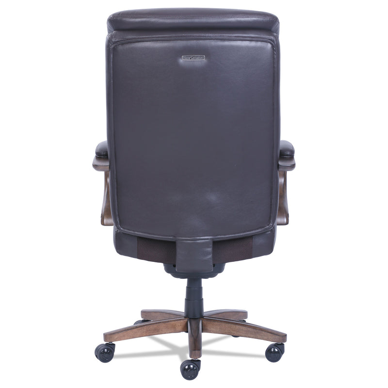 La-Z-Boy Woodbury Big/Tall Executive Chair, Supports Up to 400 lb, 20.25" to 23.25" Seat Height, Brown Seat/Back, Weathered Sand Base