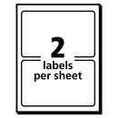 Avery Printable Adhesive Name Badges, 3.38 x 2.33, Red Border, 100/Pack