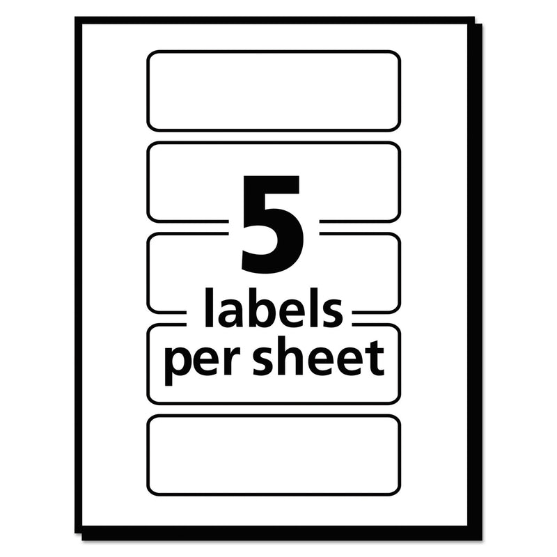 Avery Removable Multi-Use Labels, Inkjet/Laser Printers, 1 x 3, White, 5/Sheet, 50 Sheets/Pack, (5436)