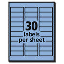 Avery High-Visibility Permanent Laser ID Labels, 1 x 2.63, Pastel Blue, 750/Pack
