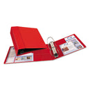 Avery Heavy-Duty Non-View Binder with DuraHinge and Locking One Touch EZD Rings, 3 Rings, 4" Capacity, 11 x 8.5, Red