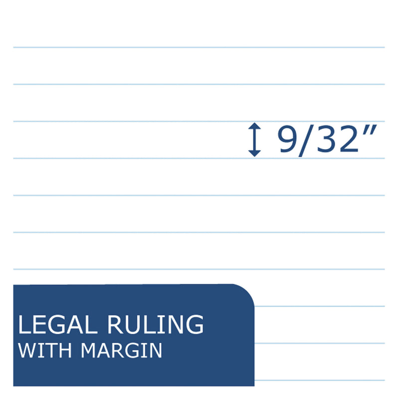 Roaring Spring USDA Certified Bio-Preferred Legal Pad, Wide/Legal Rule, 40 White 8.5 x 11.75 Sheets, 12/Pack