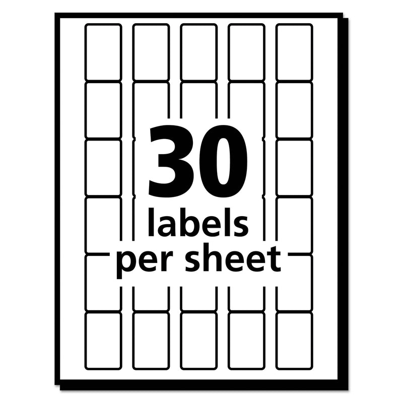Avery Removable Multi-Use Labels, Handwrite Only, 0.63 x 0.88, White, 30/Sheet, 35 Sheets/Pack, (5424)