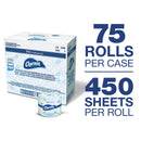 Charmin Commercial Bathroom Tissue, Septic Safe, Individually Wrapped, 2-Ply, White, 450 Sheets/Roll, 75 Rolls/Carton