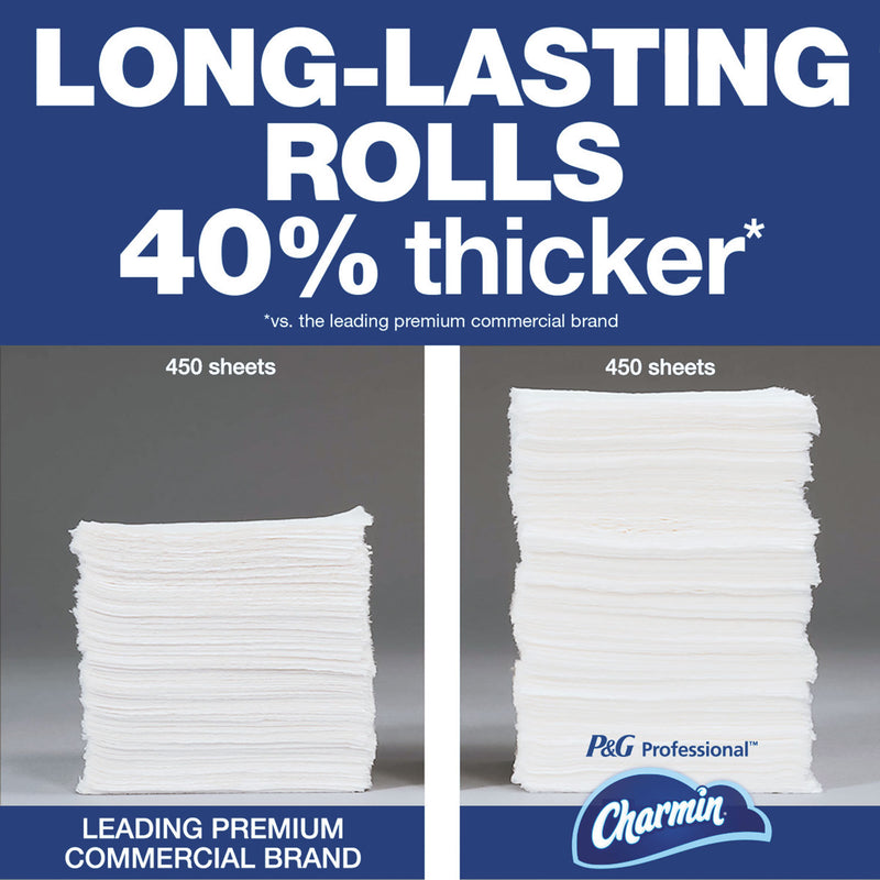 Charmin Commercial Bathroom Tissue, Septic Safe, Individually Wrapped, 2-Ply, White, 450 Sheets/Roll, 75 Rolls/Carton