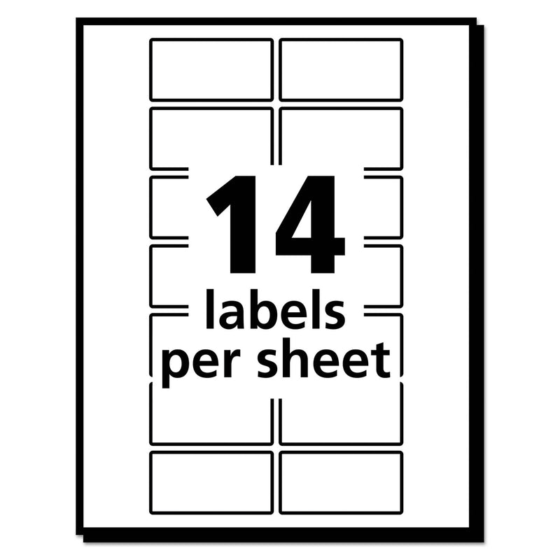 Avery Removable Multi-Use Labels, Inkjet/Laser Printers, 0.75 x 1.5, White, 14/Sheet, 36 Sheets/Pack, (5430)