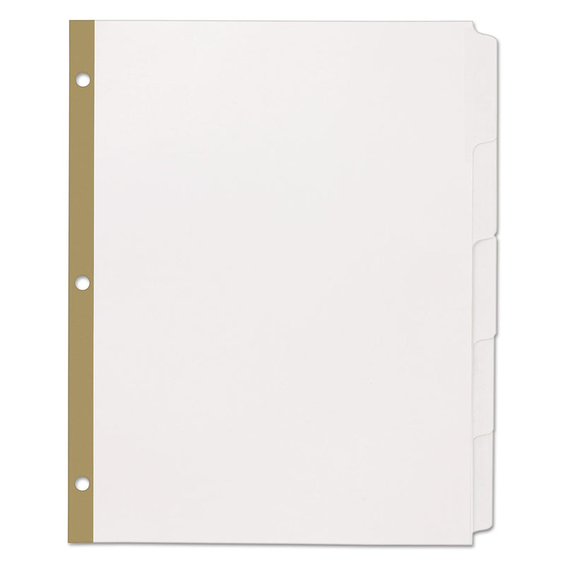 Office Essentials Index Dividers with White Labels, 5-Tab, 11 x 8.5, White, 5 Sets