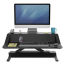 Fellowes Lotus Sit-Stands Workstation, 32.75" x 24.25" x 5.5" to 22.5", Black