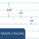 Roaring Spring Grade School Ruled Composition Book, Manuscript Format, Blue Cover, 9.75 x 7.75, 50 Sheets