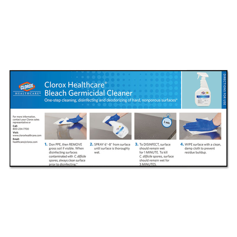 Clorox Bleach Germicidal Cleaner, 128 oz Refill Bottle