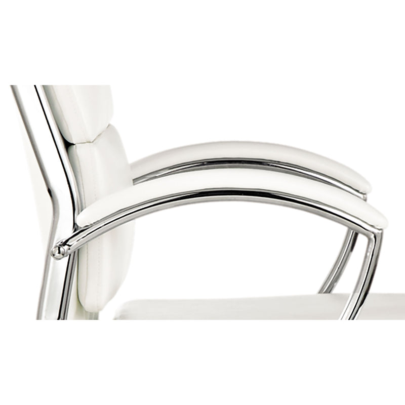 Alera Neratoli Series Replacement Arm Pads for Alera Neratoli Series Chairs, Faux Leather, 1.77" x 15.15" x 0.59", White, 2/Set