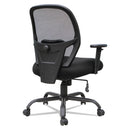 Alera Merix450 Series Mesh Big/Tall Chair, Supports Up to 450 lb, 19.88" to 23.62" Seat Height, Black