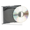 Innovera CD/DVD Slim Jewel Cases, Clear/Black, 50/Pack