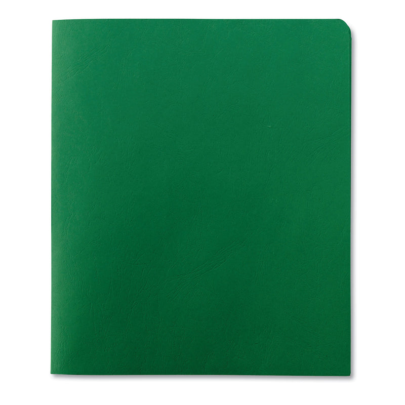 Smead Two-Pocket Folder, Textured Paper, 100-Sheet Capacity, 11 x 8.5, Green, 25/Box