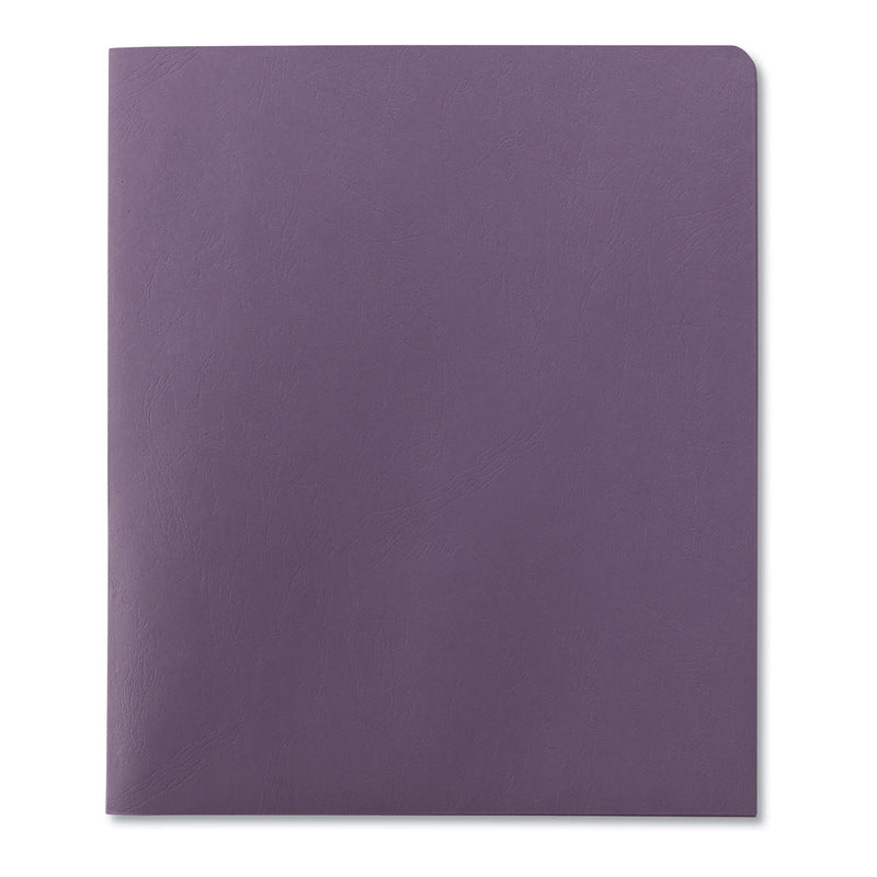 Smead Two-Pocket Folder, Textured Paper, 100-Sheet Capacity, 11 x 8.5, Lavender, 25/Box