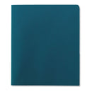 Smead Two-Pocket Folder, Textured Paper, 100-Sheet Capacity, 11 x 8.5, Teal, 25/Box
