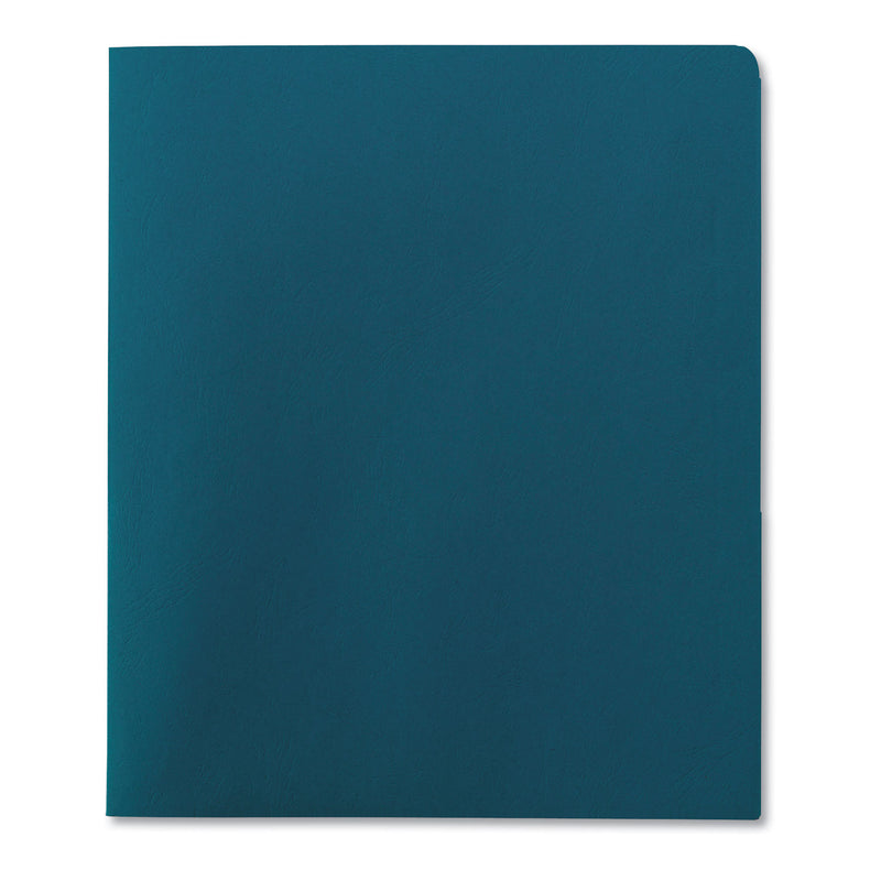 Smead Two-Pocket Folder, Textured Paper, 100-Sheet Capacity, 11 x 8.5, Teal, 25/Box