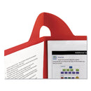 Smead Lockit Two-Pocket Folder, Textured Paper, 100-Sheet Capacity, 11 x 8.5, Red, 25/Box