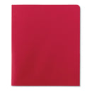 Smead Lockit Two-Pocket Folder, Textured Paper, 100-Sheet Capacity, 11 x 8.5, Red, 25/Box