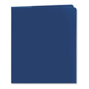 Smead Lockit Two-Pocket Folder, Textured Paper, 100-Sheet Capacity, 11 x 8.5, Dark Blue, 25/Box