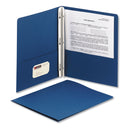 Smead 2-Pocket Folder with Tang Fastener, 0.5" Capacity, 11 x 8.5, Dark Blue, 25/Box