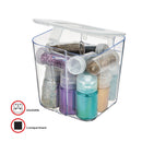 deflecto Stackable Caddy Organizer, Small, Plastic, 4.33 x 4 x 4.38, White