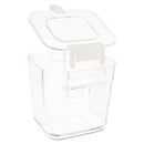 deflecto Stackable Caddy Organizer, Small, Plastic, 4.33 x 4 x 4.38, White