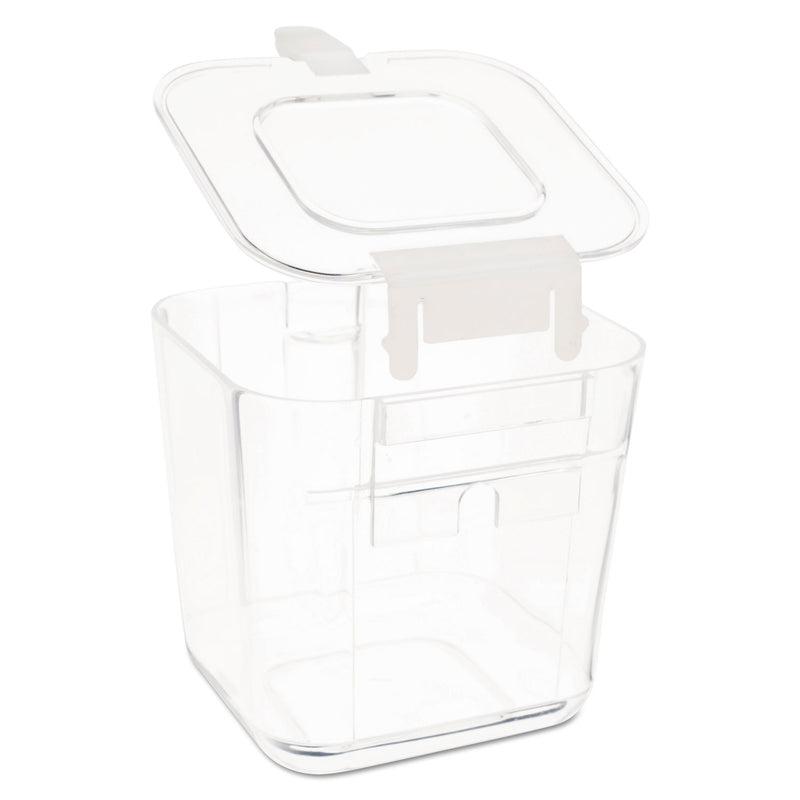 deflecto Stackable Caddy Organizer, Small, Plastic, 4.33 x 4 x 4.38, White