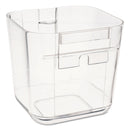 deflecto Stackable Caddy Organizer, Small, Plastic, 4.33 x 4 x 4.38, White