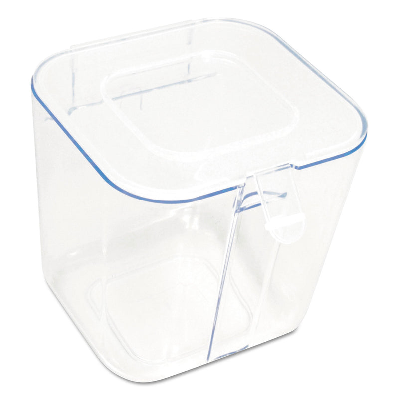 deflecto Stackable Caddy Organizer, Small, Plastic, 4.33 x 4 x 4.38, White