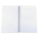 Universal Wirebound Notebook, 3 Subject, Medium/College Rule, Black Cover, 9.5 x 6, 120 Sheets