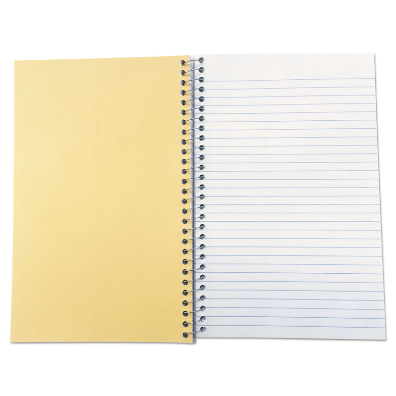 Universal Wirebound Notebook, 3 Subject, Medium/College Rule, Black Cover, 9.5 x 6, 120 Sheets