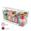 deflecto Stackable Caddy Organizer, Medium, Plastic, 8.8 x 4 x 4.38, White