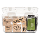 deflecto Stackable Caddy Organizer, Medium, Plastic, 8.8 x 4 x 4.38, White