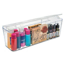 deflecto Stackable Caddy Organizer, Large, Plastic, 13.24 x 4 x 4.38, White
